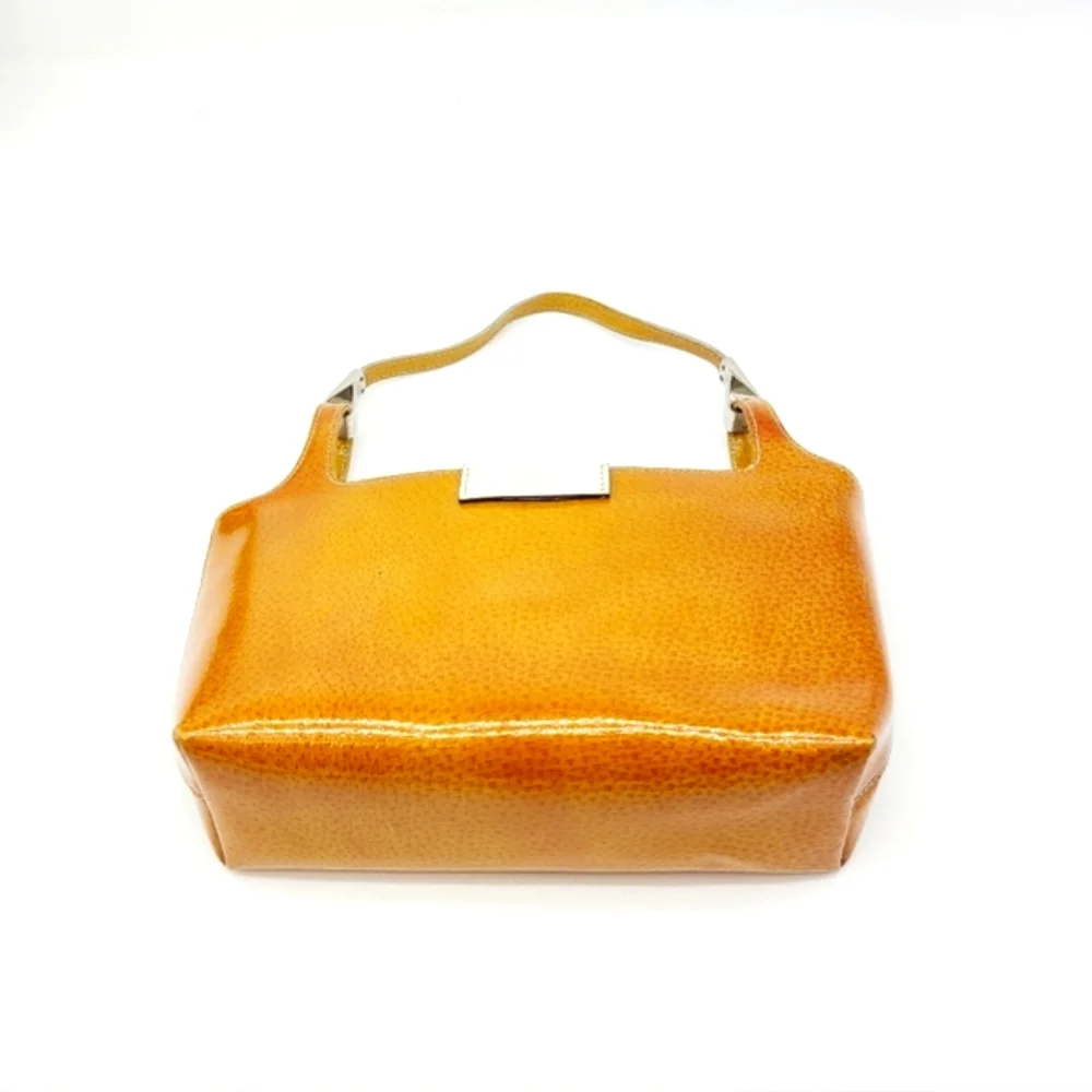 Women’s Orange Patent Leather Shoulder Bag